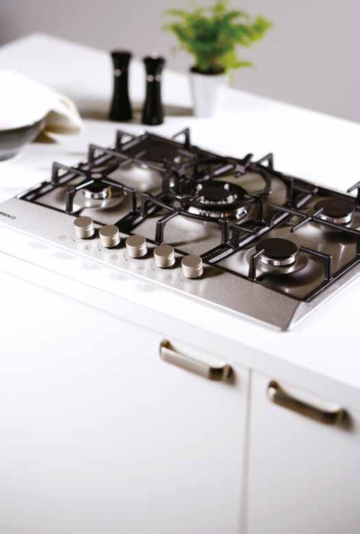 Cast iron pan supports enhance the stylish and professional look of your hob, while also providing maximum stability,