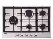 Built-In Hobs Gas Hobs Built-In Hobs Gas Hobs HIG 95222 SX HIG 75222 SX HIG 75221 SX 90 cm Gas Hob with 4 Standard + 1 Wok Burners 75 cm Gas Hob with 4 Standard + 1 Wok Burners 70 cm Gas Hob with 4