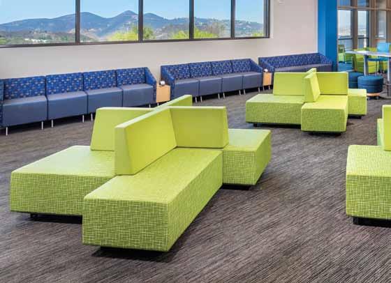 Seating can easily be reconfigured to fit the need from conversations to study sessions. Move ottomans or rearrange chairs for easier collaboration.