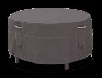 7 Color: Dark Taupe with Mushroom and Espresso details Patio Bistro, Tall Round Table & Ottoman/Side Table