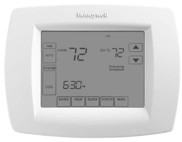 Installation Guide VisionPRO TH8000 Series Touch-screen Programmable Thermostat This manual covers the following models TH8321097: For up to 3 Heat/2 Cool heat pump or up to 2 Heat/2 Cool
