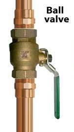 Water Heater Installation Water Valves A water valve should be installed in the main cold water supply.