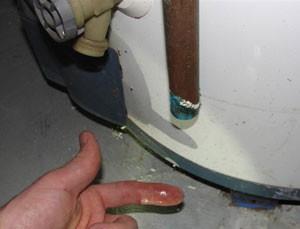 Water Heater Operation Leaks If you see small puddles of water in the drain pan or