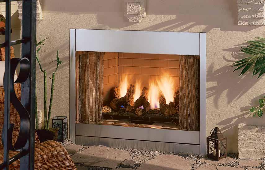 GS FIREPLES l Fresco shown with standard mesh firescreen L FRESO OUTDOOR GS FIREPLE dd extra seasons to your outdoor living.