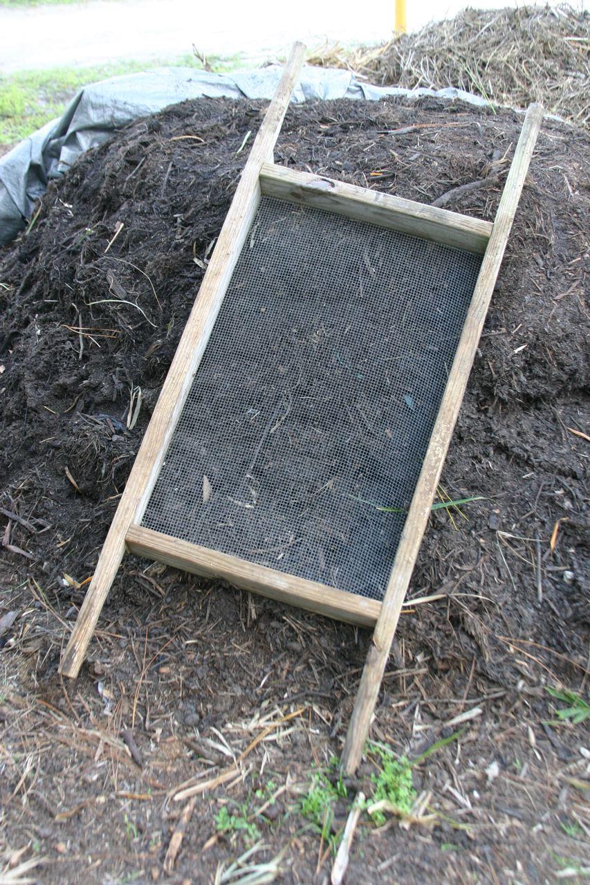 Screening your compost For fine germination mixture 5mm screen For course potting