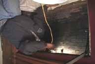 9 How Thermocrete is applied on residential chimneys A fireplace is