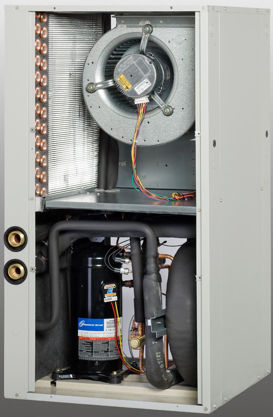 External Service Ports Both upper and lower section access panels removed for easy access to all components.