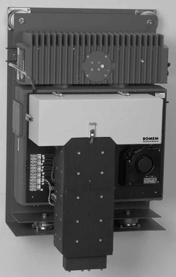 FTIR spectrometer FTIR spectrometer (see Fig. 2) The FTIR spectrometer, model MB9100, is installed suspended in the system cabinet.
