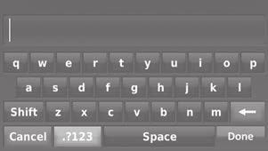 Connecting to your Wi-Fi network 2b Using the keyboard, touch the characters that spell out your home