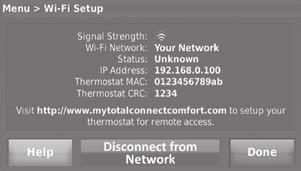 Disconnecting your Wi-Fi network 1 Touch MENU. 2 Select Wi-Fi Setup.
