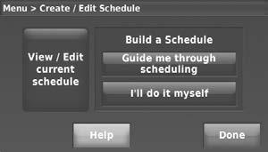Touch Guide Me to create a schedule by answering simple questions.