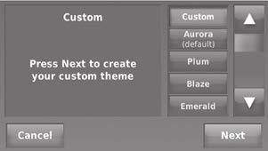 If you select a color name, the screen shows an example on the left. Touch Done to accept that selection.
