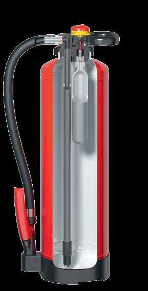 16 Portable fire extinguishers PRO LINE with operating lever fittings and nozzle Refillable fire extinguishers DIN EN 3, GS, MED, BSI Refillable powder extinguisher P.