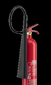 CO 2 fire extinguishers with bracket Stored-pressure fire extinguishers DIN EN 3, GS, MED, BSI Featuring wall bracket Suitable for systems up to 1000 V Fields of application: 10 13 26 27 35 37 25 (KS