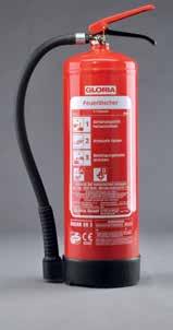 26 Portable fire extinguishers Fire extinguishers with bracket Stored-pressure fire extinguishers DIN EN 3, GS, MED, BSI The devices are compliant with the Directive 96/98/EC on ISO 9001:2008 marine