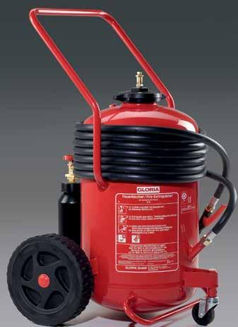 34 Mobile fire extinguishers Mobile foam extinguishing devices Refillable fire extinguishers EN 1866, MED, BSI The devices are compliant with the Directive 96/98/EC on ISO 9001:2008 marine equipment