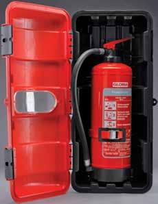 fire extinguisher symbol stamped on the cover Rotation by 180 allows to select the opening direction Suitable for use with GLORIA 6 kg extinguisher of the PRO and STAR line, type P/PH/PX and