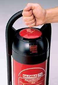 DESIGN LINE Refillable fire extinguishers DIN EN 3, GS, MED with automatic charging or strike button Featuring integrated diptube AL variant: red colour of skirt Recessed area for marking the device