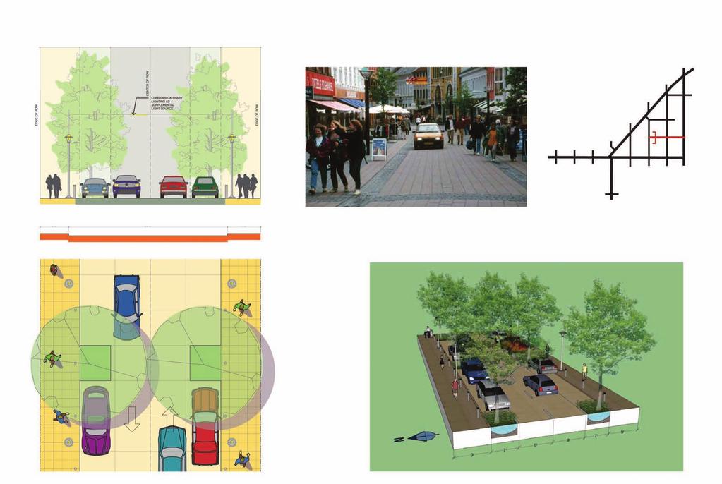 STREETSCAPE CONCEPT PLAN SW SNOQUALMIE ST. PROPOSED SECTION AND PLAN Ped. Zone Parking Drive Lane 50 ROW Drive Lane Parking Ped.