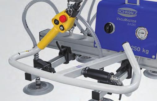 controller: - Vacuum on/off - Chain hoist up/down - Swiveling/turning the workpiece by 90 /180 (with the slewable
