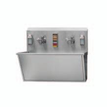 Furniture 2-091-1 urgical scrub sink with wall panel wall mounted scrub sink scrub sink with wall panel depth of sink 200 mm drain trap included 1x additional accessories mounted to the wall