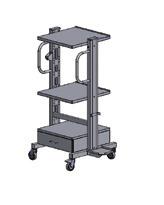 Furniture 2-550, 2-551 Trolley for medical devices 2-550 two fixed shelves (without height adjustment) and drawer in lower part of trolley distance between shelves: 400 mm distance between shelf and