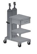 TROEY FOR MEDICA DEVICE 2-562 Trolley for medical devices trolley with four adjustable shelves and drawer in lower part of trolley external height of drawer s front 150 mm (internal 110 mm) two