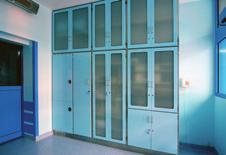 Optionally cabinets can be manufactured of powder painted steel in colors according