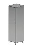 Furniture 2-250 Medical cabinet cabinet with full wing doors doors with lock and handle five adjustable shelves made of stainless steel 018N9 cabinet on 140 mm legs with level adjustment 2-250-1 400