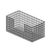 Furniture 2-153 terile goods basket made of stainless steel 018N9 basket with front cut out dimensions [mm]: 2-153 580 285 260 2-154 Bed pans shelf made of
