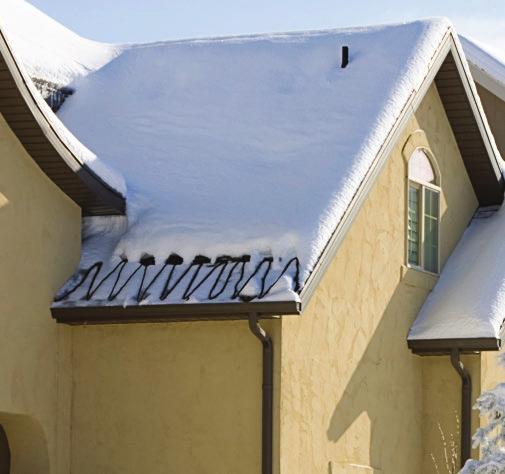 solutions to make a home winter safe ROOF & GUTTER DE-ICING Raychem roof & gutter de-icing systems protect roofs and gutters from ice dams, heavy snow build-up, and icicles.
