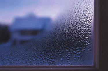 Condensation on the inside of a windowpane. Keep indoor humidity low. If possible, keep indoor humidity below 60 percent (ideally between 30 and 50 percent) relative humidity.