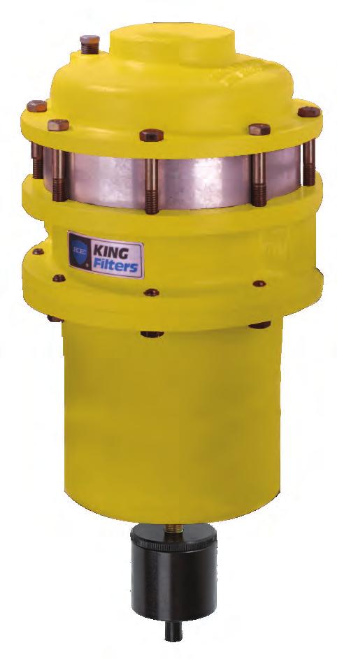 www.kingfilters.com Air-Guard Model 2479 compressed air filter with its 80 scfm flow rating ensures high performance filtration afforded by its dual stage cartridge design.