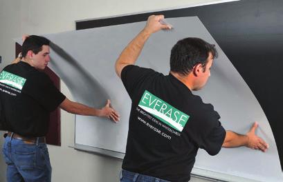 Printed dry erase graphics can be provided on a resurfacing roll or framed board based on customer specific dimensions, offering the same proprietary dry erase