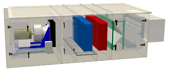 Air pressure inside an air- handling unit (AHU) cabinet can be both positive and negative with respect to the surrounding environment, depending on the location of the fans (supply, return, or