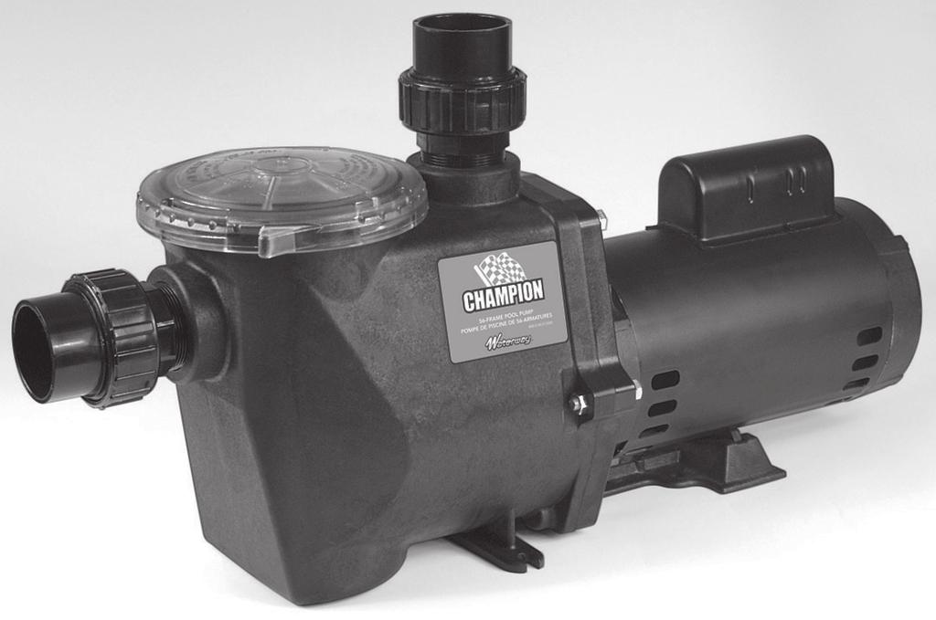 CHAMPION PUMP OWNER S MANUAL IMPORTANT SAFETY INSTRUCTIONS READ AND FOLLOW ALL INSTRUCTIONS SAVE THESE INSTRUCTIONS WARNING: Before installing this product, read and follow all warning notices and
