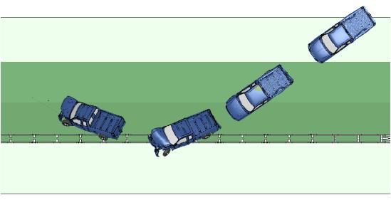 5 Conclusions In this paper, finite element simulations are performed to study the performance of a single-faced W-beam guardrail and two designs of double-faced guardrails under impacts of a 2006