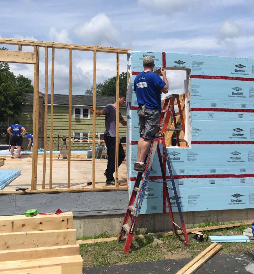 Solar photovoltaic panels have been installed on the first two buildings and are currently generating significant solar energy savings for our Habitat families.