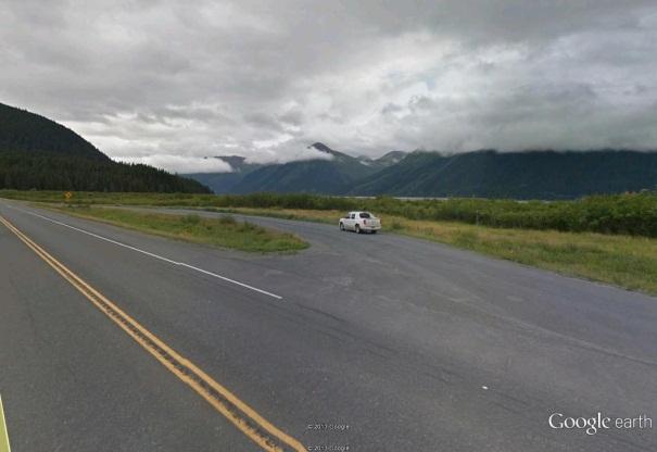 Seward Highway 75 to 90 Figure 4.View of KOP 1, a slow vehicle turnout at MP 75.5 on the northeast side of the highway.