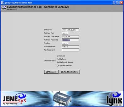 8. Click on the "Connect" button to establish the connection between the computer (via UMT) and the controller.