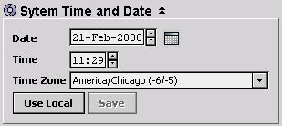 System Time and Date Edit the time and date as required, then select Save.