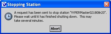 6. Select Auto-START, then select Next. 9. A pop-up indicates that the existing station is being shut down.