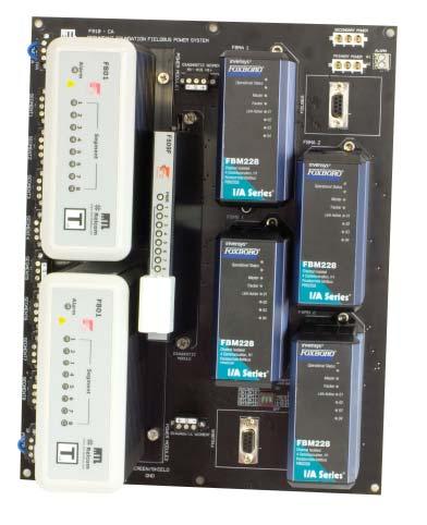F0 -segment redundant fieldbus power system for use with Foxboro I/A Series Control System Integrated redundant fieldbus power for FBM Foundation fieldbus modules High-density, compact design Fully