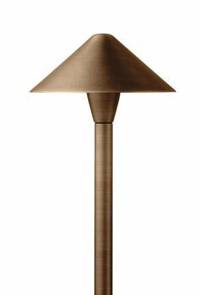 Brass Shade with Heavy Brass Post Antiqued Brass Wire Lead: 25 Feet of 18-2 Wire Stake: X-801 Heavy Duty