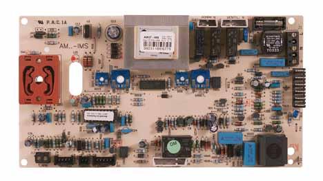 The electronics with microprocessor and self diagnosis A sole electronic board adjusts and controls all the boiler functions.
