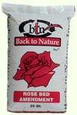 1 CU FT ROSE BED AMENDMENT Specifically formulated by Back to Nature for roses, Rose Bed Amendment combines the proven results of fine screen cotton burr compost with composted cattle manure,