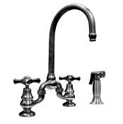 BROWNSTONE COLLECTION DECK FAUCET WITH FIXED SPOUT CERAMIC HOT & COLD BUTTONS BS-DM-FX $1200 5-1/4" CENTER TO AERATOR 9-1/2" HEIGHT, TO SPOUT TIP DECK FAUCET WITH SWIVEL SPOUT CERAMIC HOT & COLD