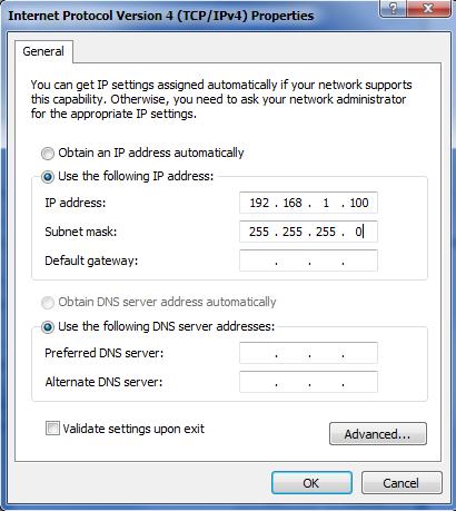 Figure 11: Static IP on Windows 4. Power on the GDS3710, using PoE injector or external DC power. 5. Start the browser when the network connection is up. 6. Enter 192.168.1.168 in the address bar of the browser, log in to the device with admin credentials.