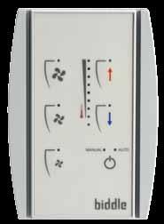 Thermostatic control The water heated units of the DoorFlow come as a standard with an air side speed controller and can be extended with a water side room temperature controller.
