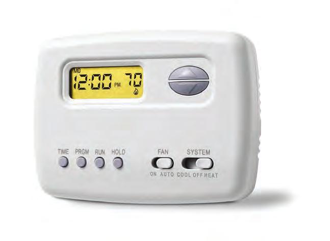THERMOSTAT NON-PROGRAMMABLE FOSSIL FUEL OR ELECTRIC HEAT COMPATIBLE LARGE LCD WITH BACKLIGHT SELECTABLE CELSIUS OR FAHRENHEIT TEMPERATURE DISPLAY INCLUDES B/O TERMINALS ELECTRONIC ACCURACY FURNACES